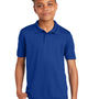 Sport-Tek Youth RacerMesh Moisture Wicking Short Sleeve Polo Shirt - True Royal Blue