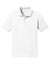 Sport-Tek YST640 Youth RacerMesh Moisture Wicking Short Sleeve Polo Shirt White Flat Front