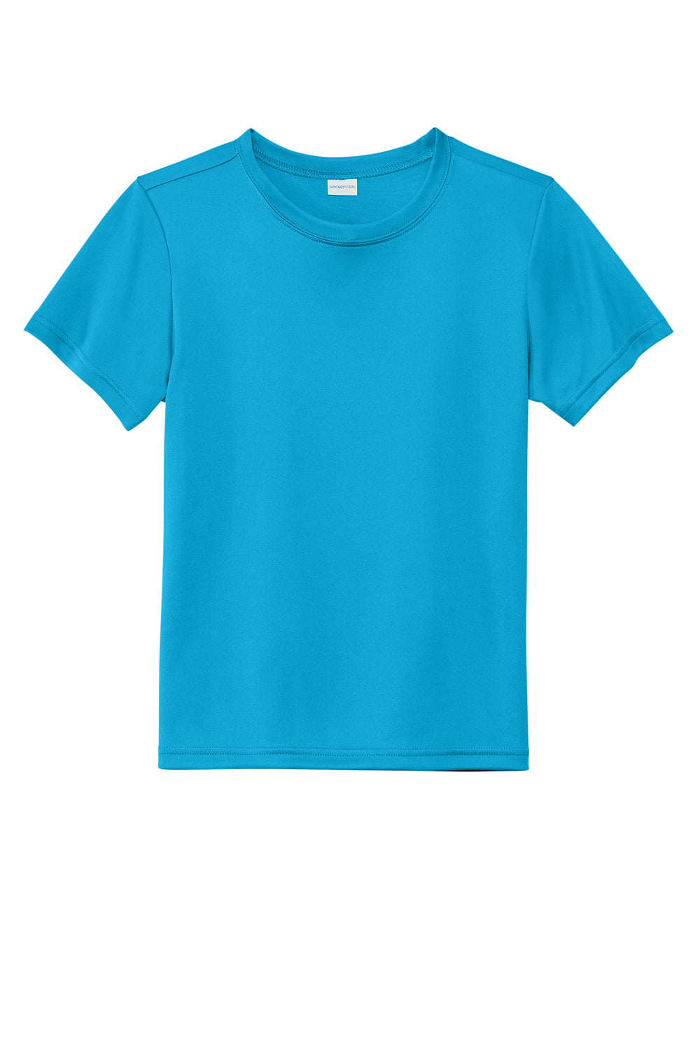 Sport-Tek YST720 Youth Re-Compete Moisture Wicking Short Sleeve Crewneck T-Shirt Atomic Blue Flat Front