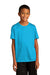 Sport-Tek YST720 Youth Re-Compete Moisture Wicking Short Sleeve Crewneck T-Shirt Atomic Blue Model Front