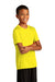 Sport-Tek YST720 Youth Re-Compete Moisture Wicking Short Sleeve Crewneck T-Shirt Neon Yellow Model 3q