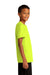 Sport-Tek YST720 Youth Re-Compete Moisture Wicking Short Sleeve Crewneck T-Shirt Neon Yellow Model Side