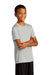 Sport-Tek YST720 Youth Re-Compete Moisture Wicking Short Sleeve Crewneck T-Shirt Silver Grey Model 3q