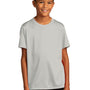 Sport-Tek Youth Re-Compete Moisture Wicking Short Sleeve Crewneck T-Shirt - Silver Grey