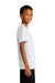 Sport-Tek YST720 Youth Re-Compete Moisture Wicking Short Sleeve Crewneck T-Shirt White Model Side