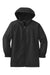 Sport-Tek YST73 Youth Water Resistant Full Zip Hooded Jacket Black Flat Front