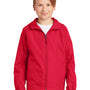 Sport-Tek Youth Water Resistant Full Zip Hooded Jacket - True Red