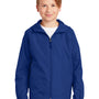 Sport-Tek Youth Water Resistant Full Zip Hooded Jacket - True Royal Blue