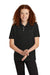 Sport-Tek YST740 Youth Moisture Wicking Micropique Short Sleeve Polo Shirt Black Model Front