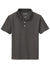 Sport-Tek YST740 Youth Moisture Wicking Micropique Short Sleeve Polo Shirt Graphite Grey Flat Front