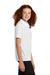 Sport-Tek YST740 Youth Moisture Wicking Micropique Short Sleeve Polo Shirt White Model Side