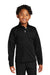 Sport-Tek YST800 Youth Travel Full Zip Jacket Black Model Front