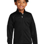 Sport-Tek Youth Moisture Wicking Travel Full Zip Jacket - Black - New