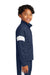 Sport-Tek YST800 Youth Travel Full Zip Jacket True Navy Blue/White Model Side