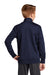 Sport-Tek YST94 Youth Full Zip Track Jacket True Navy Blue/White Model Back