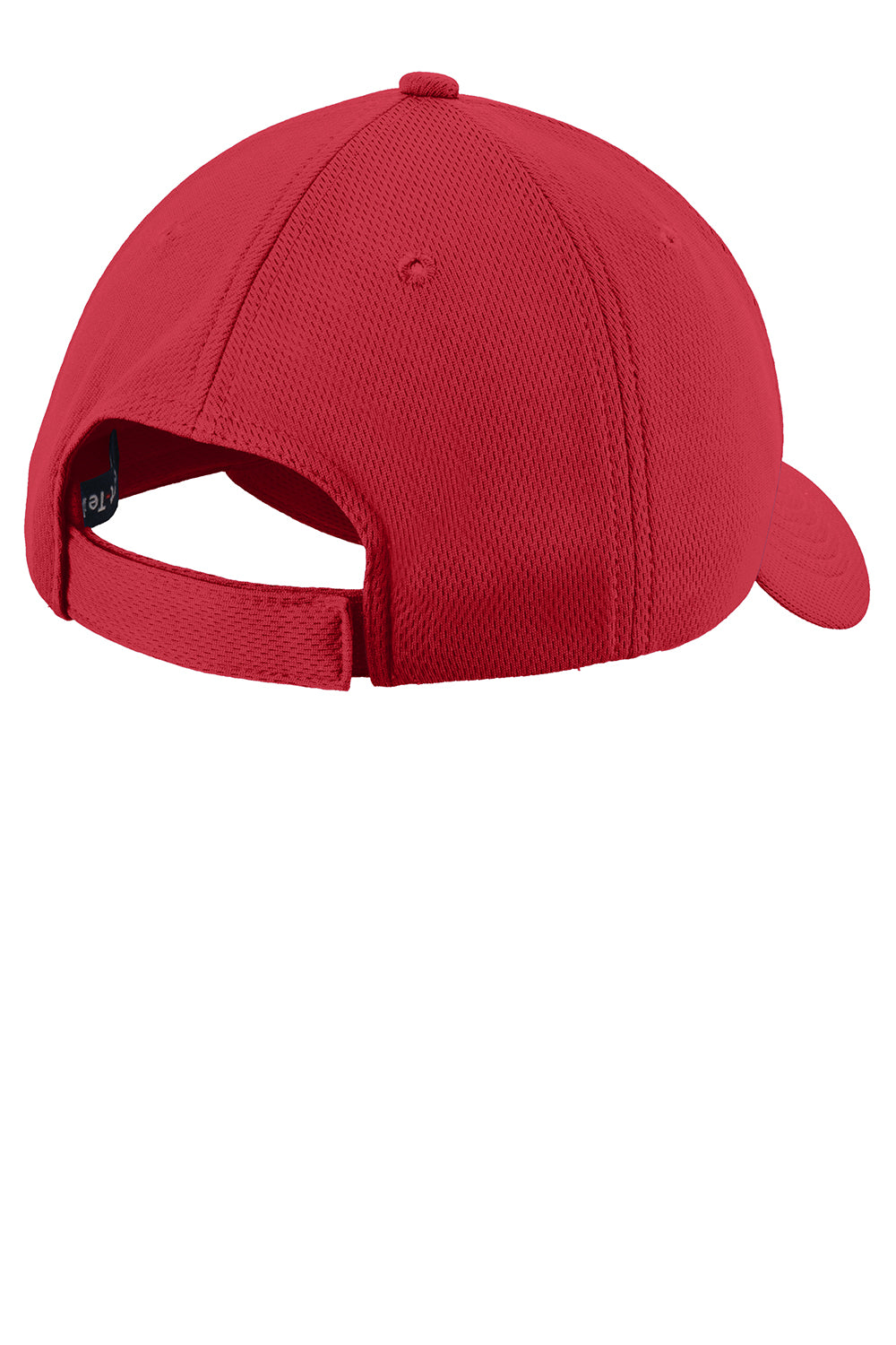 Sport-Tek YSTC26 Moisture Wicking RacerMesh Adjustable Hat True Red Flat Back