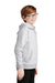 Sport-Tek YSTF200 Youth Drive Fleece Hooded Sweatshirt Hoodie Heather Grey Model Side