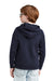 Sport-Tek YSTF200 Youth Drive Fleece Hooded Sweatshirt Hoodie True Navy Blue Model Back