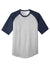 Sport-Tek YT201 Youth Short Sleeve Crewneck T-Shirt Heather Grey/Navy Blue Flat Front