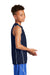 Sport-Tek YT555 Youth Moisture Wicking Mesh Reversible Tank Top True Navy Blue Model Side