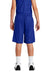 Sport-Tek YT565 Youth Moisture Wicking Mesh Reversible Spliced Shorts True Royal Blue Model Back