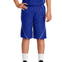 Sport-Tek Youth Moisture Wicking Mesh Reversible Spliced Shorts - True Royal Blue