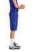 Sport-Tek YT565 Youth Moisture Wicking Mesh Reversible Spliced Shorts True Royal Blue Model Side