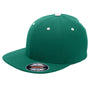 Team 365 Mens Moisture Wicking Stretch Fit Hat - Forest Green/White