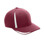 Team 365 Mens Moisture Wicking Stretch Fit Hat - Maroon/White