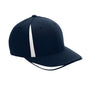 Team 365 Mens Moisture Wicking Stretch Fit Hat - Dark Navy Blue/White