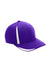 Team 365 ATB102 Mens Moisture Wicking Stretch Fit Hat Purple/White Flat Front