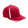 Team 365 Mens Moisture Wicking Stretch Fit Hat - Red/White