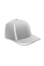 Team 365 ATB102 Mens Moisture Wicking Stretch Fit Hat Silver Grey/White Flat Front