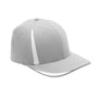 Team 365 Mens Moisture Wicking Stretch Fit Hat - Silver Grey/White