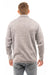 Burnside 3901 Mens Sweater Knit Full Zip Jacket Heather Grey Model Back