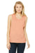 Bella + Canvas BC8803/B8803/8803 Womens Flowy Muscle Tank Top Peach Slub Model Front