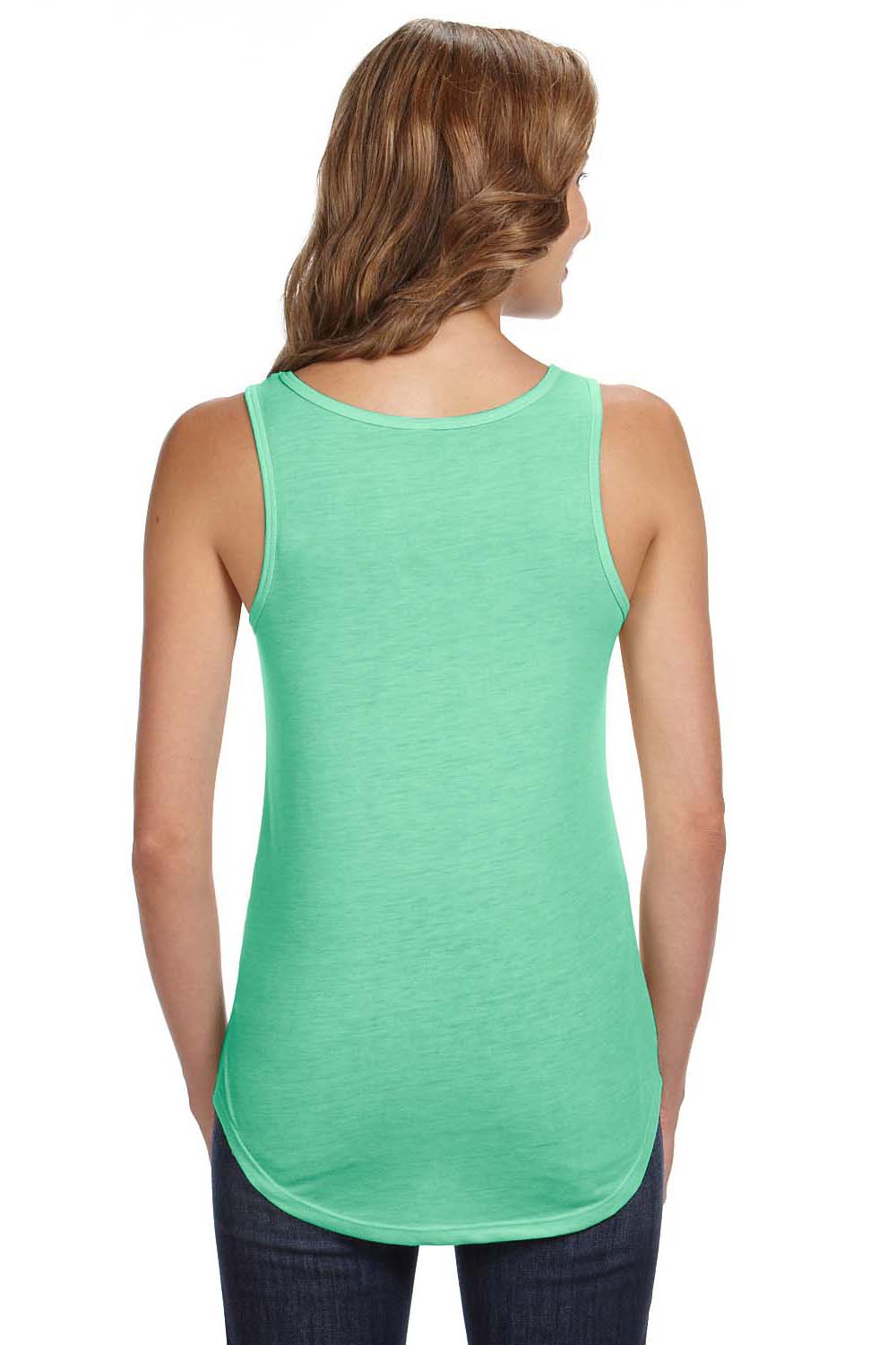 Bella + Canvas B8805/8805 Womens Flowy Tank Top Mint Green Model Back