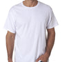 Bayside Mens USA Made Short Sleeve Crewneck T-Shirt - White - NEW