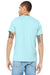 Bella + Canvas BC3001CVC/3001CVC Mens Heather CVC Short Sleeve Crewneck T-Shirt Heather Ice Blue Model Back