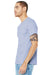 Bella + Canvas BC3001CVC/3001CVC Mens Heather CVC Short Sleeve Crewneck T-Shirt Heather Prism Blue Model 3Q