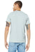 Bella + Canvas BC3001CVC/3001CVC Mens Heather CVC Short Sleeve Crewneck T-Shirt Heather Prism Ice Blue Model Back