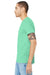 Bella + Canvas BC3001CVC/3001CVC Mens Heather CVC Short Sleeve Crewneck T-Shirt Heather Prism Mint Green Model Side