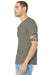 Bella + Canvas BC3001CVC/3001CVC Mens Heather CVC Short Sleeve Crewneck T-Shirt Heather Stone Model 3Q