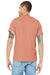 Bella + Canvas BC3001CVC/3001CVC Mens Heather CVC Short Sleeve Crewneck T-Shirt Heather Sunset Orange Model Back