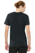 Bella + Canvas BC3005CVC Mens CVC Short Sleeve V-Neck T-Shirt Heather Dark Grey Model Back