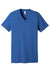 Bella + Canvas BC3005CVC Mens CVC Short Sleeve V-Neck T-Shirt Heather True Royal Blue Flat Front