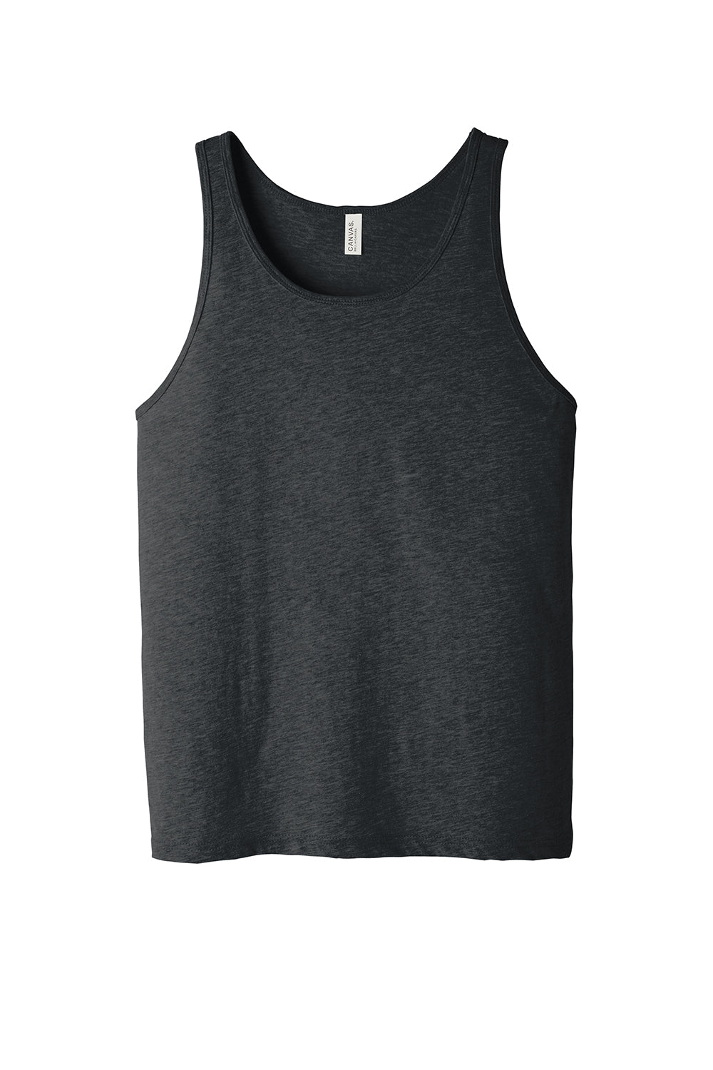 Bella + Canvas BC3480/3480 Mens Jersey Tank Top Heather Dark Grey Flat Front