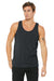 Bella + Canvas BC3480/3480 Mens Jersey Tank Top Heather Dark Grey Model Front