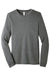 Bella + Canvas BC3513 Mens Long Sleeve Crewneck T-Shirt Grey Flat Front