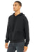 Bella + Canvas BC3729/3729 Mens Sponge Fleece Hooded Sweatshirt Hoodie Dark Grey Model 3Q